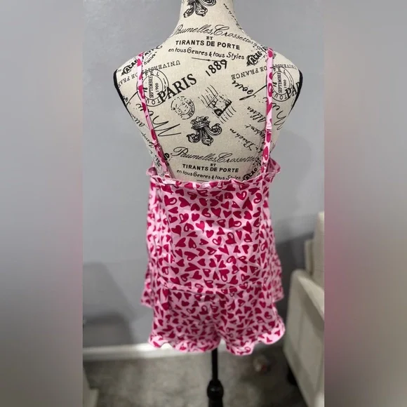 Colsie Pink Heart Satin Pajama Set – Size Medium - Picture 5 of 8